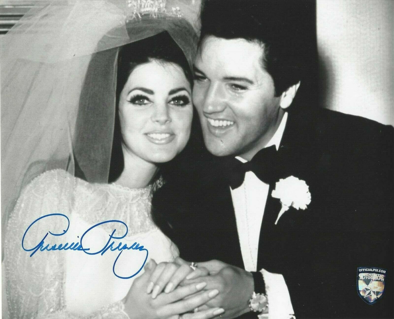 Priscilla Presley Signed Autograph X Photo Elvis Official Pix Hologram Coa Opens In A New