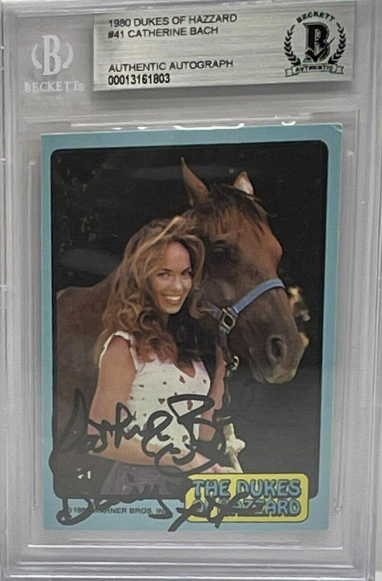 CATHERINE BACH SIGNED AUTOGRAPH SLABBED DAISY #41 DUKES OF HAZZARD BECKETT
 COLLECTIBLE MEMORABILIA