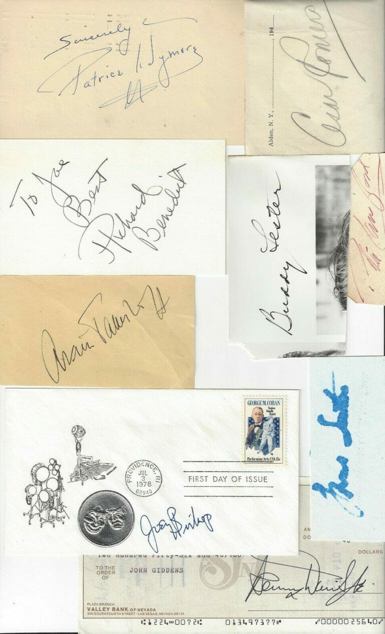 FRANK SINATRA LAWFORD MARTIN PLUS 12 SIGNED AUTOGRAPH OCEANS 11 CAST JSA LOA
 COLLECTIBLE MEMORABILIA