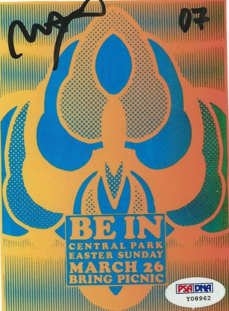 PETER MAX SIGNED AUTOGRAPH 4.5 X 5.5 POST CARD ARTIST PSA DNA COA
 COLLECTIBLE MEMORABILIA