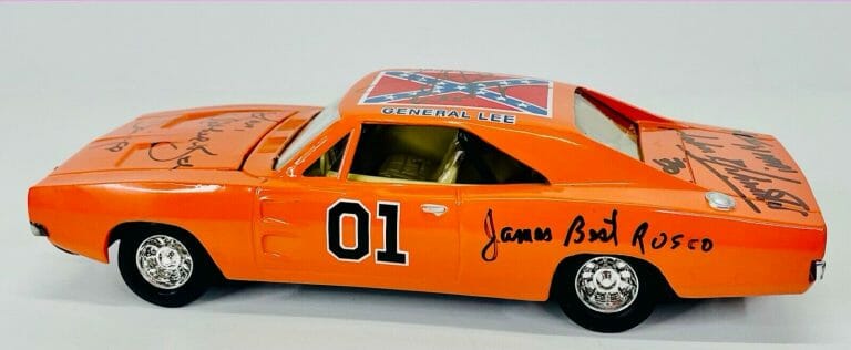 WOPAT BACH SCHNEIDER JONES HURST SHROYER BEST SIGNED 1:25 DUKES OF HAZZARD JSA COLLECTIBLE MEMORABILIA