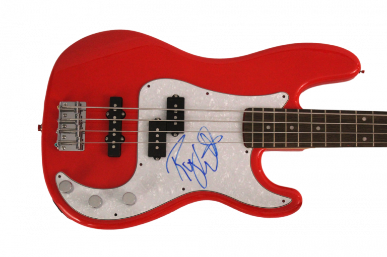 ROGER WATERS SIGNED AUTOGRAPH RED FENDER ELECTRIC BASS GUITAR PINK FLOYD – JSA COLLECTIBLE MEMORABILIA