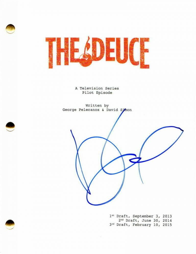 MAGGIE GYLLENHAAL SIGNED AUTOGRAPH – THE DEUCE FULL PILOT SCRIPT – JAMES FRANCO COLLECTIBLE MEMORABILIA