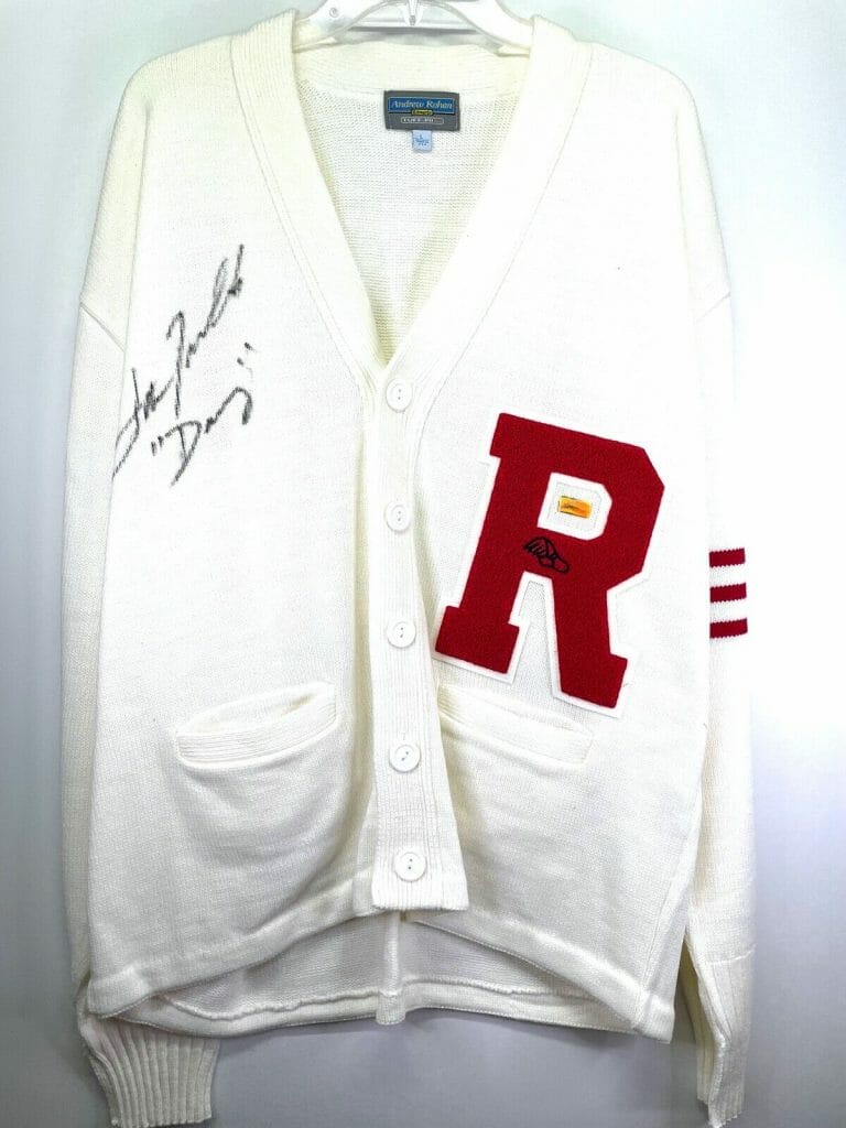 JOHN TRAVOLTA SIGNED AUTOGRAPH LETTERMAN SWEATER GREASE CELEBRITY AUTHENTICS COLLECTIBLE MEMORABILIA