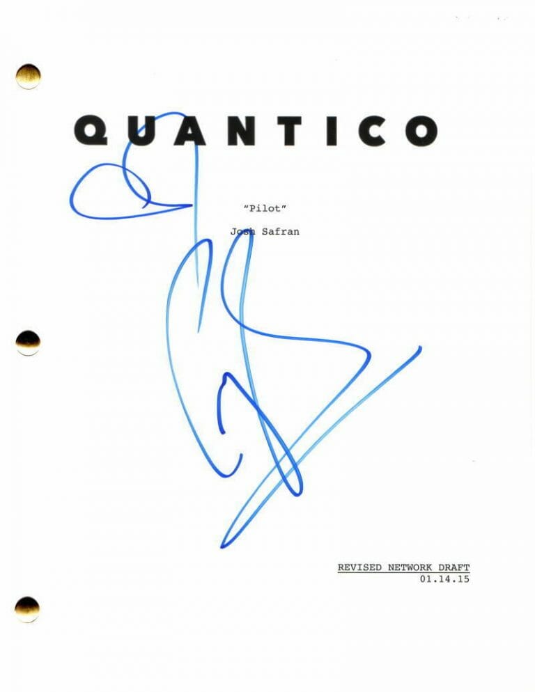 PRIYANKA CHOPRA JONAS SIGNED AUTOGRAPH QUANTICO FULL PILOT SCRIPT – VERY RARE! COLLECTIBLE MEMORABILIA