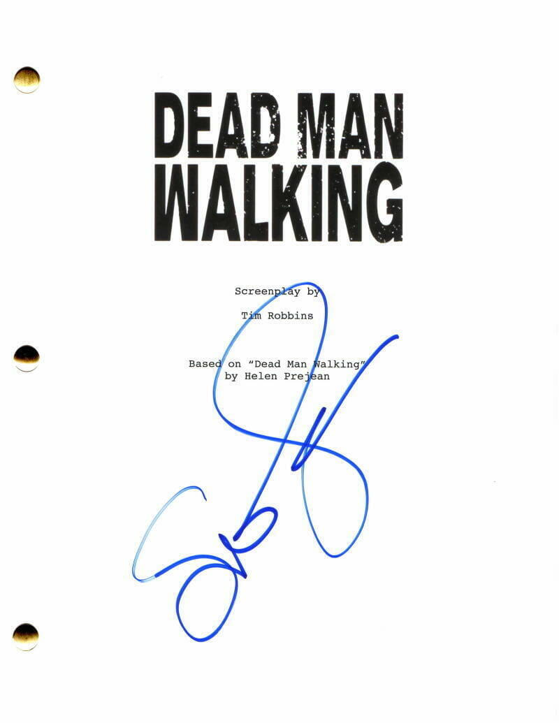 SUSAN SARANDON SIGNED AUTOGRAPH DEAD MAN WALKING FULL MOVIE SCRIPT