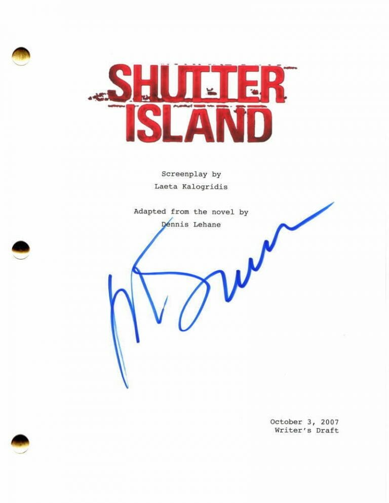 MARTIN SCORSESE SIGNED AUTOGRAPH SHUTTER ISLAND MOVIE SCRIPT – LEONARDO DICAPRIO COLLECTIBLE MEMORABILIA