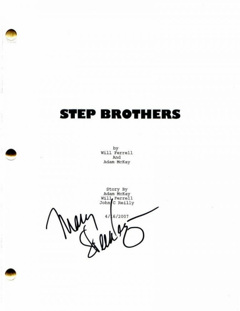 Mary Steenburgen Signed Autograph Step Brothers Full Movie Script