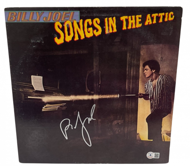 BILLY JOEL SIGNED SONGS IN THE ATTIC VINYL ALBUM LP AUTHENTIC AUTOGRAPH BECKETT COLLECTIBLE MEMORABILIA
