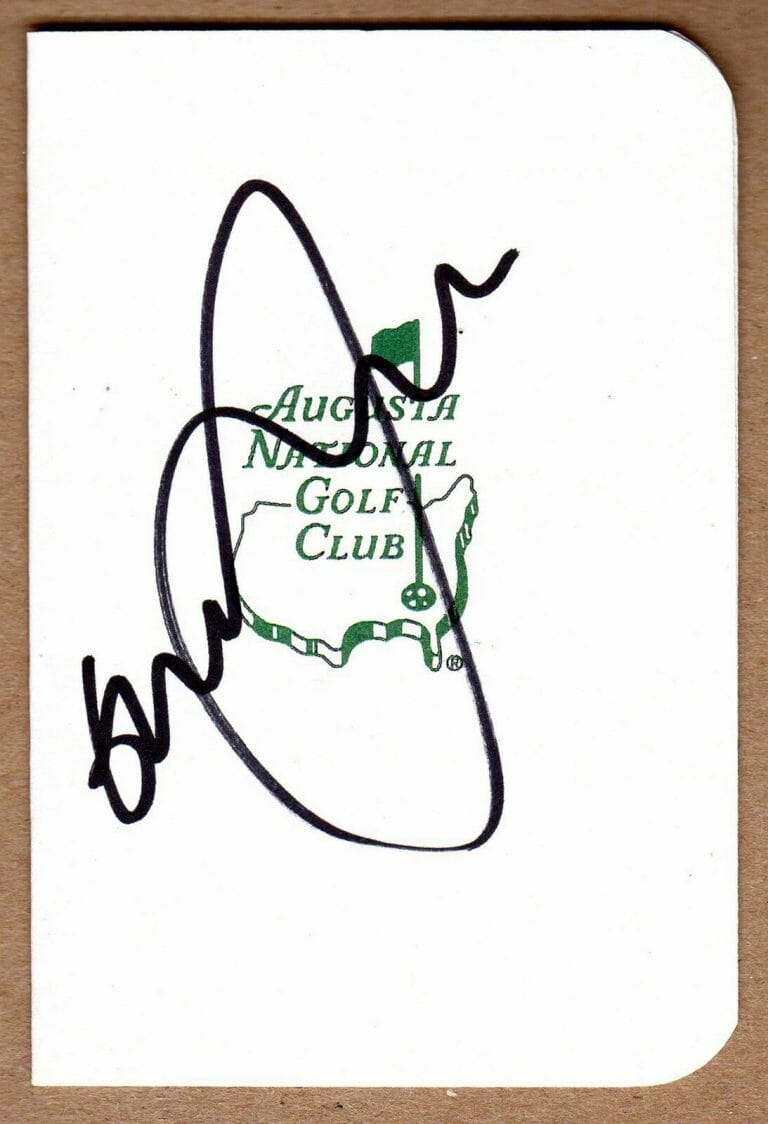GRAEME MCDOWELL SIGNED MASTERS SCORECARD COA COLLECTIBLE MEMORABILIA