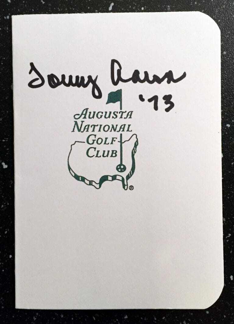 TOMMY AARON SIGNED MASTERS SCORECARD 6 COA COLLECTIBLE MEMORABILIA