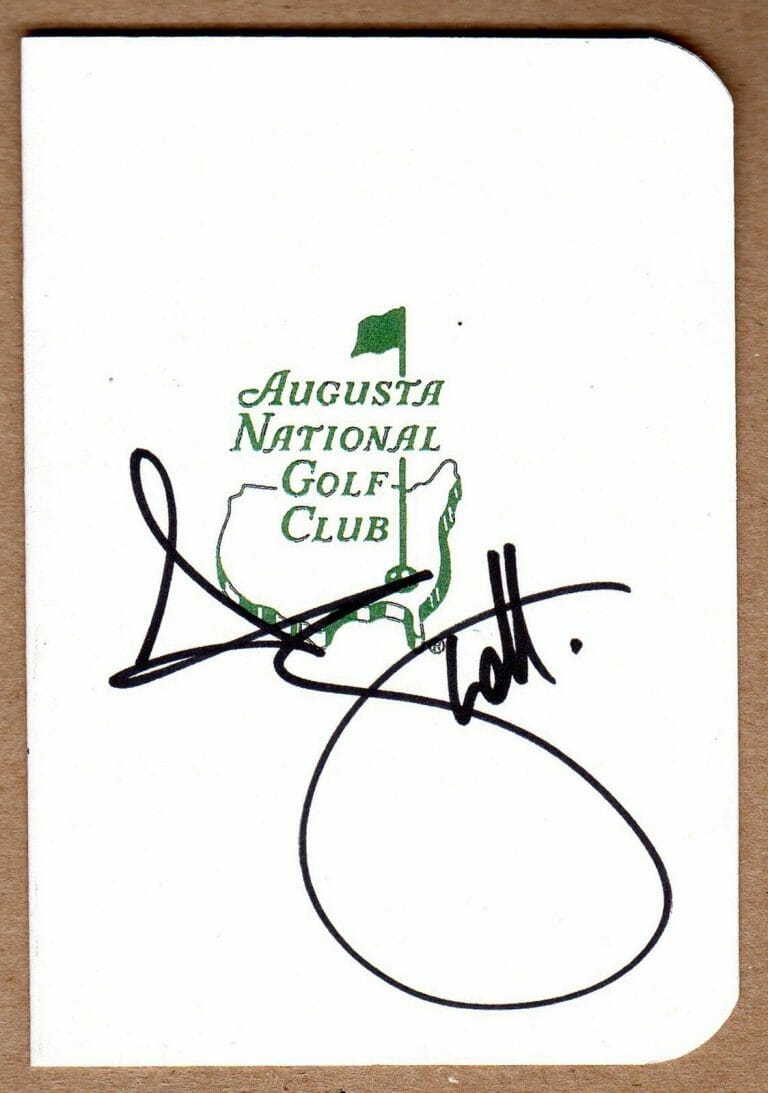MASTERS CHAMPION GOLFER ADAM SCOTT SIGNED MASTERS SCORECARD COA COLLECTIBLE MEMORABILIA