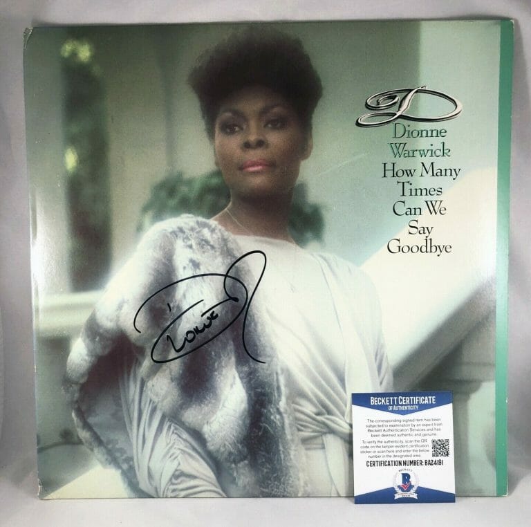 DIONNE WARWICK SIGNED VINYL LP ALBUM BECKETT BAS COA COLLECTIBLE MEMORABILIA