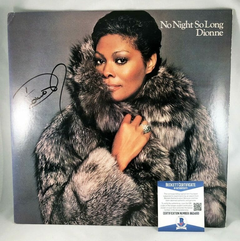 DIONNE WARWICK SIGNED VINYL LP ALBUM BECKETT BAS 1 COA COLLECTIBLE MEMORABILIA