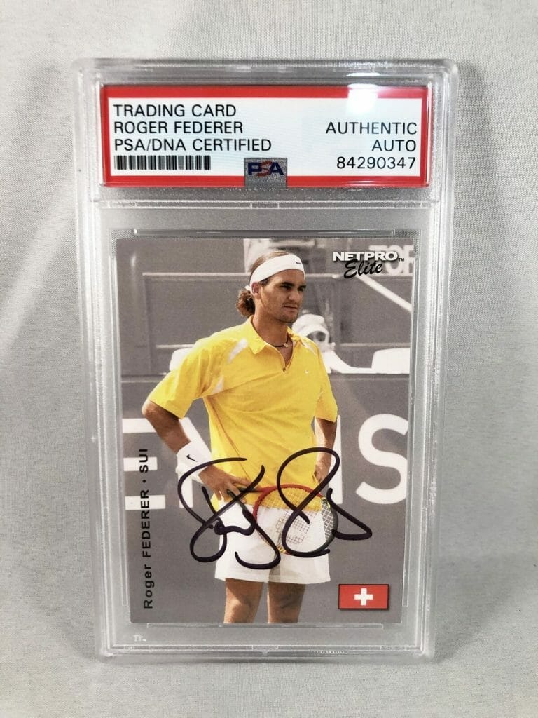 ROGER FEDERER SIGNED TRADING CARD PSA/DNA NETPRO ELITE RF-2 COA COLLECTIBLE MEMORABILIA