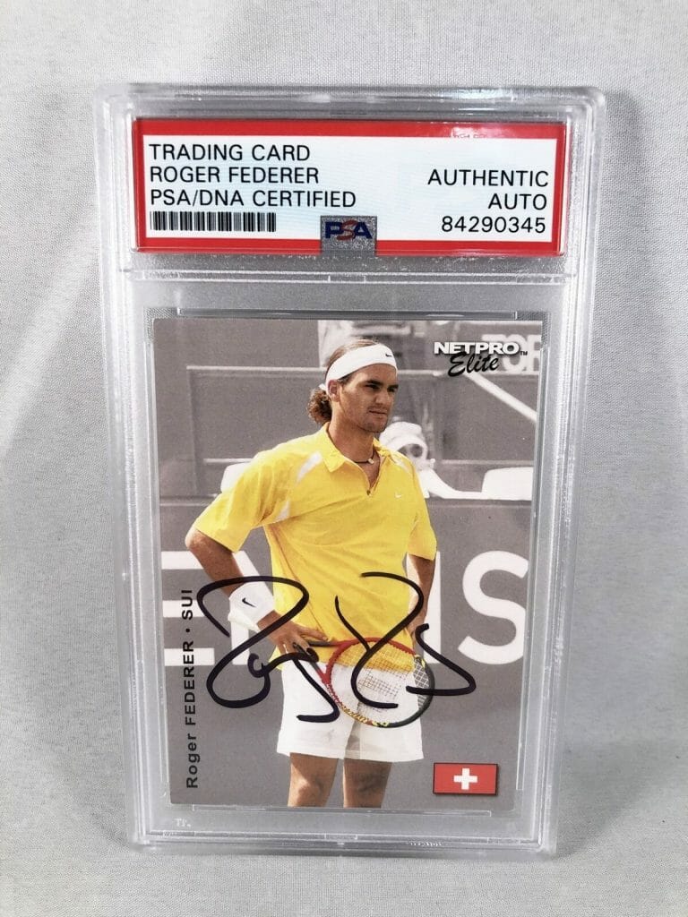ROGER FEDERER SIGNED TRADING CARD PSA/DNA NETPRO ELITE #RF-2 COA COLLECTIBLE MEMORABILIA