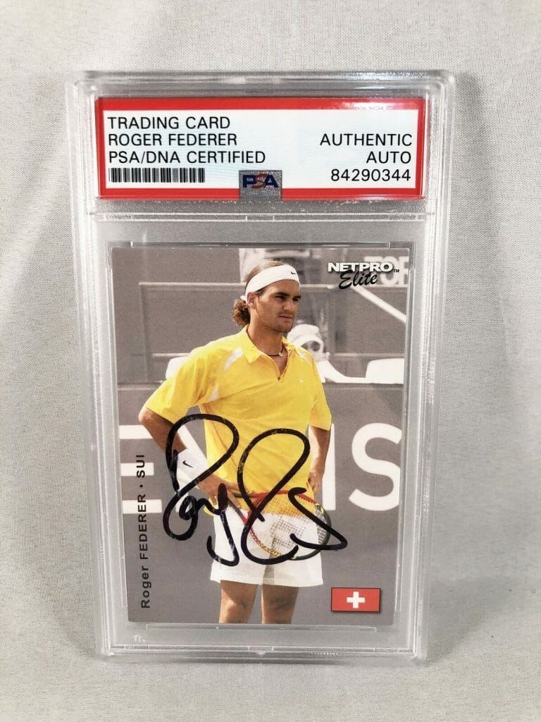ROGER FEDERER SIGNED TRADING CARD PSA/DNA NETPRO ELITE #RF2 COA COLLECTIBLE MEMORABILIA