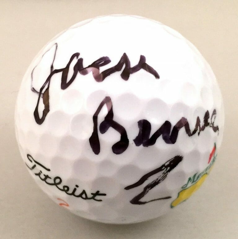 MASTERS CHAMPION JACK BURKE SIGNED MASTERS GOLF BALL COA COLLECTIBLE MEMORABILIA