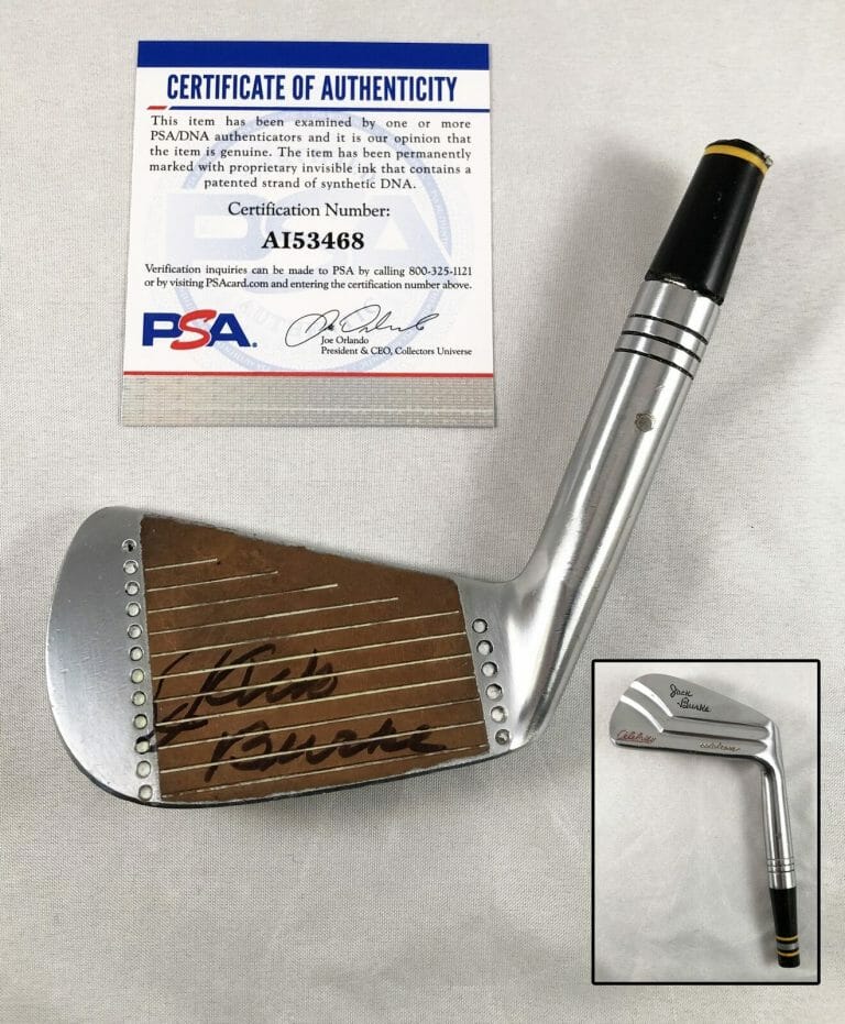 MASTERS CHAMPION JACK BURKE SIGNED GOLF CLUB HEAD PSA/DNA COA COLLECTIBLE MEMORABILIA