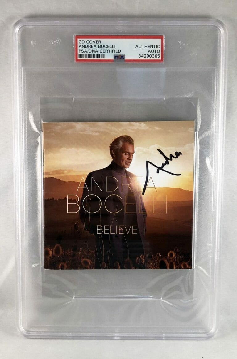 ANDREA BOCELLI SIGNED CD COVER PSA/DNA 1 COA COLLECTIBLE MEMORABILIA