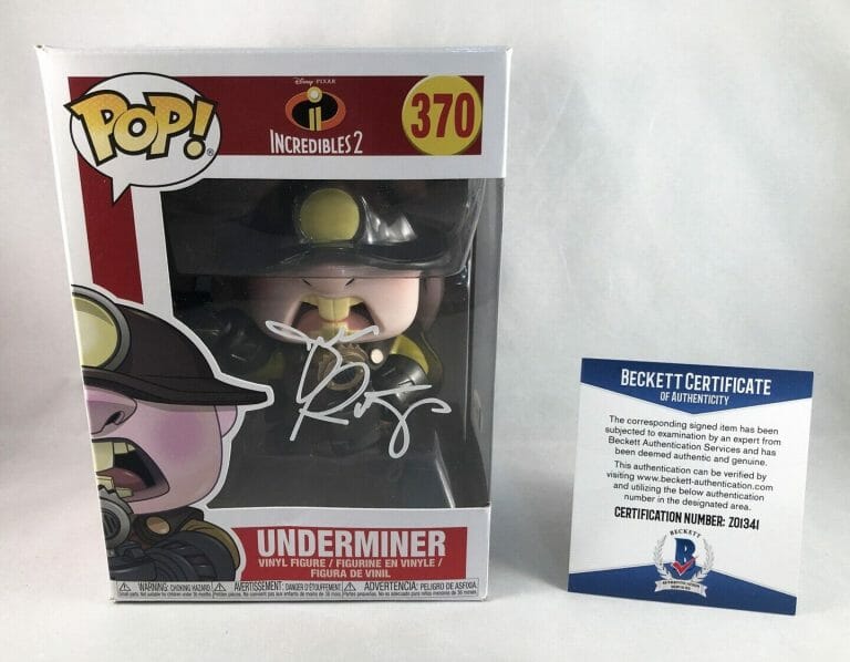 JOHN RATZENBERGER SIGNED FUNKO POP UNDERMINER INCREDIBLES PSA/DNA 1 COA COLLECTIBLE MEMORABILIA