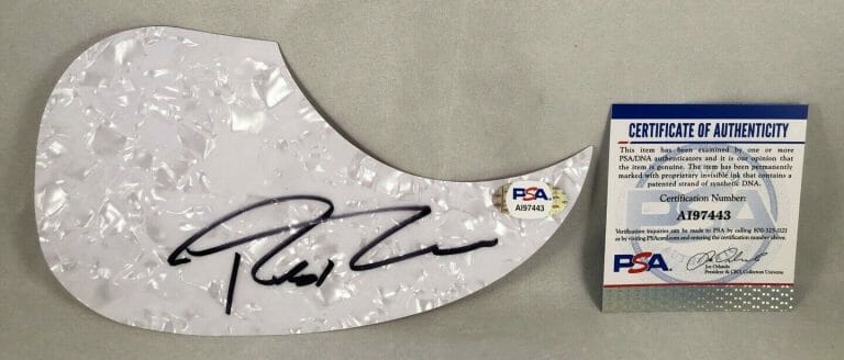 ROB THOMAS AUTOGRAPHED ACOUSTIC PICKGUARD PSA/DNA MATCHBOX 20 COA COLLECTIBLE MEMORABILIA