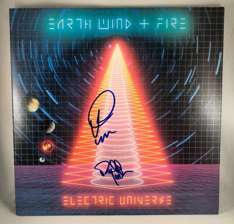 VERDINE WHITE RALPH JOHNSON EARTH WIND FIRE SIGNED LP ALBUM VINYL ELECTRIC UNIVE COLLECTIBLE MEMORABILIA