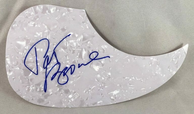 PAT BOONE SIGNED ACOUSTIC PICKGUARD COUNTRY MUSIC PSA/DNA 1 COA COLLECTIBLE MEMORABILIA