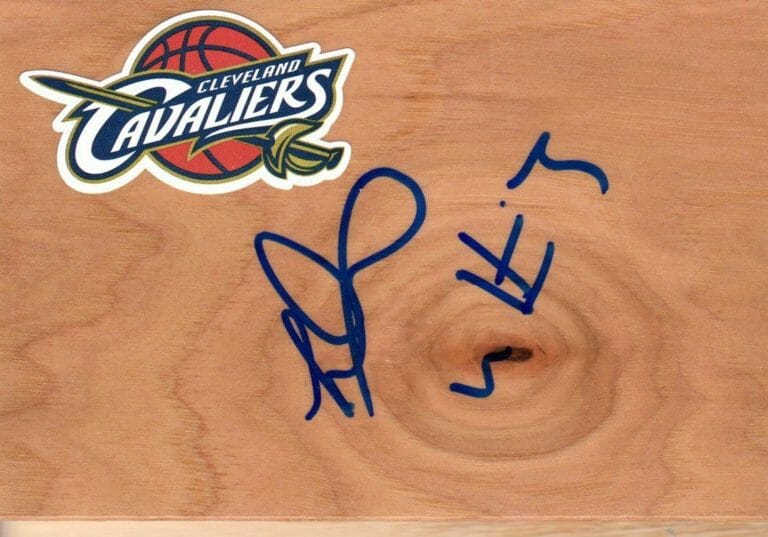 CLEVELAND CAVALIERS DION WAITERS AUTOGRAPHED FLOORBOARD COA COLLECTIBLE MEMORABILIA