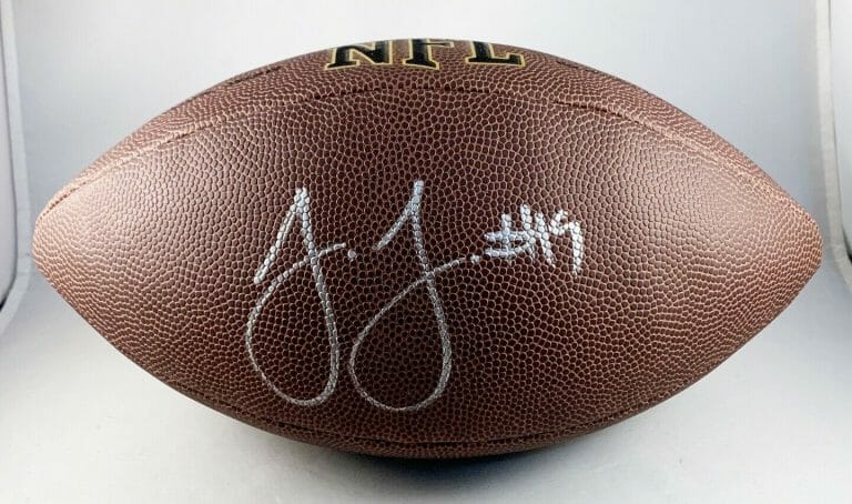 PITTSBURGH STEELERS JUJU SMITH-SCHUSTER SIGNED FULL SIZE NFL COMPOSITE FOOTBALL COLLECTIBLE MEMORABILIA