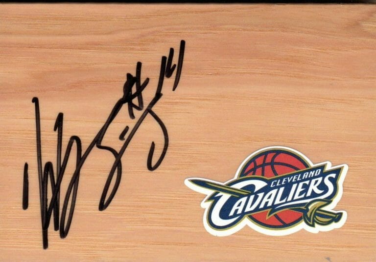 CLEVELAND CAVALIERS HENRY SIMS AUTOGRAPHED FLOORBOARD COA COLLECTIBLE MEMORABILIA