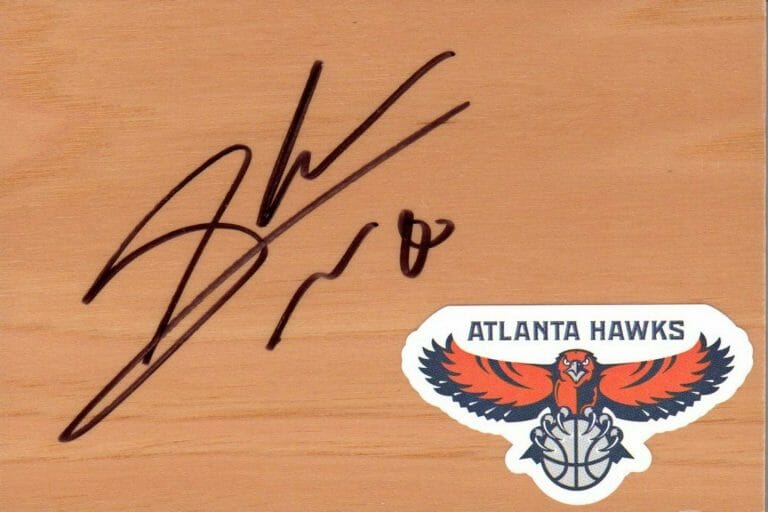ATLANTA HAWKS SHELVIN MACK AUTOGRAPHED FLOORBOARD COA COLLECTIBLE MEMORABILIA