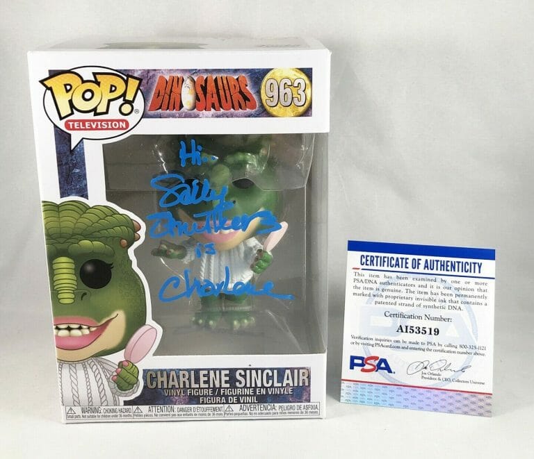 SALLY STRUTHERS SIGNED FUNKO POP DINOSAURS CHARLENE SINCLAIR PSA/DNA COA COLLECTIBLE MEMORABILIA