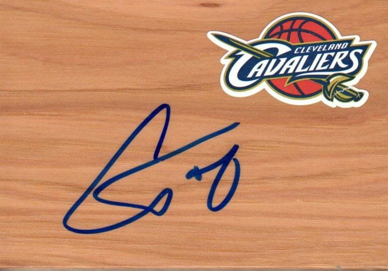 CLEVELAND CAVALIERS C J MILES AUTOGRAPHED FLOORBOARD COA COLLECTIBLE MEMORABILIA