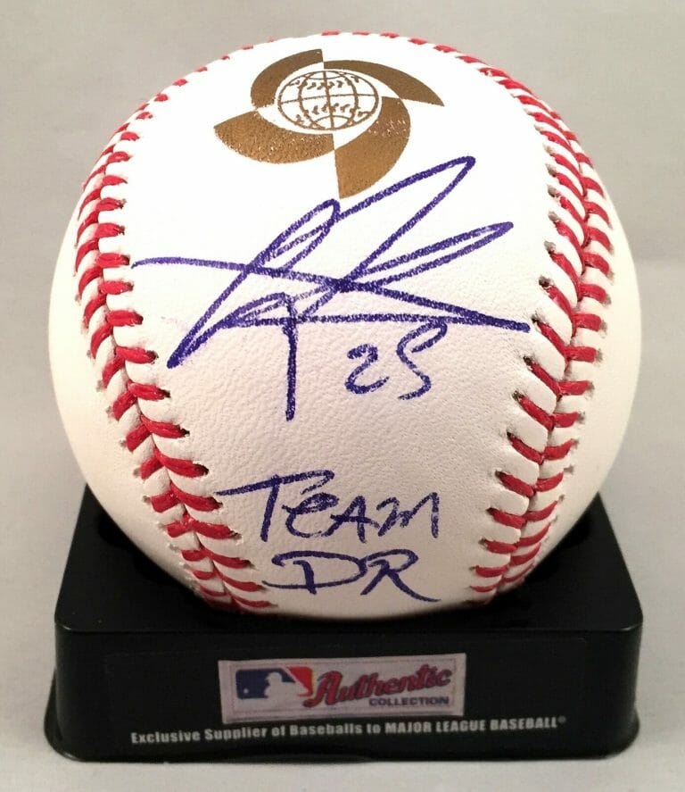 PITTSBURGH PIRATES GREGORY POLANCO SIGNED 2017 WBC BASEBALL TEAM DR COA COLLECTIBLE MEMORABILIA