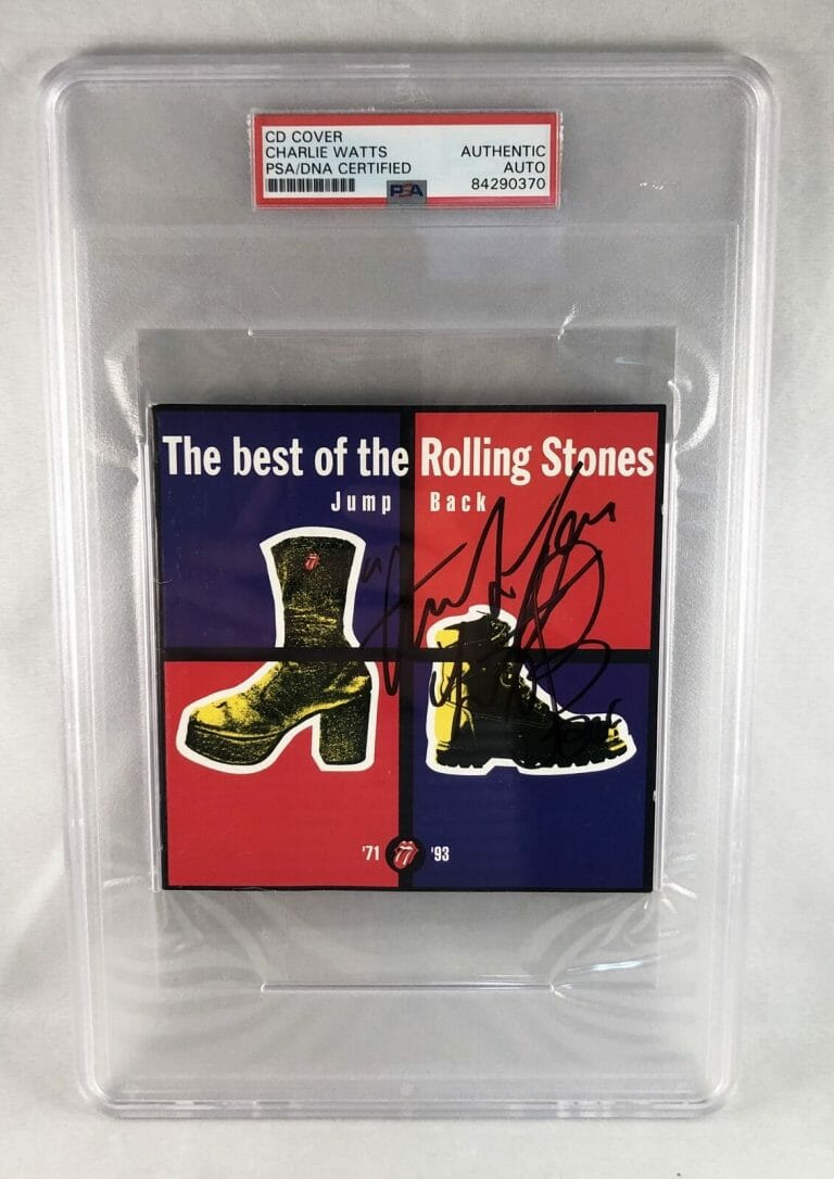 CHARLIE WATTS SIGNED CD COVER PSA/DNA THE ROLLING STONES 2 COA COLLECTIBLE MEMORABILIA
