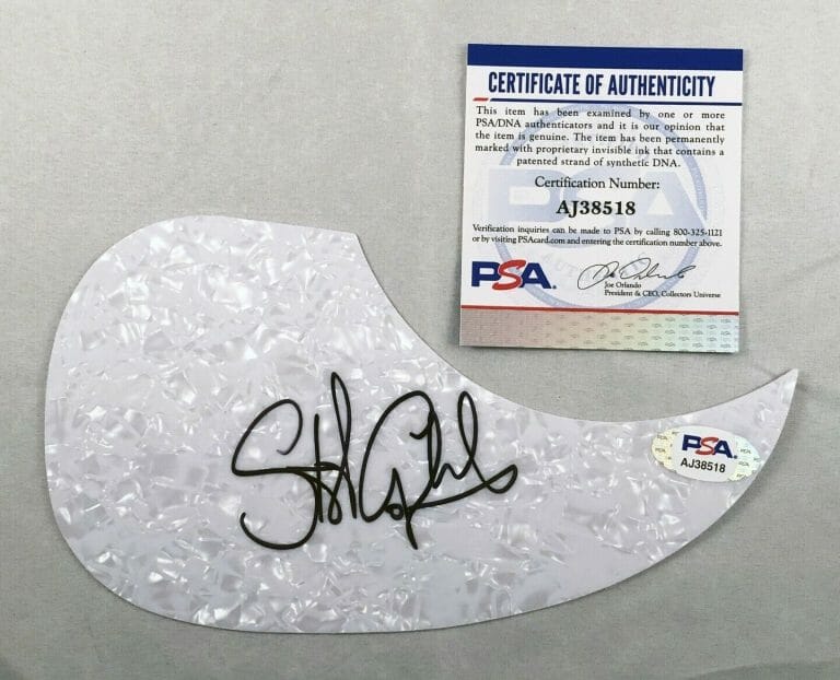 STEWART COPELAND SIGNED ACOUSTIC PICKGUARD PSA/DNA THE POLICE 1 COA COLLECTIBLE MEMORABILIA