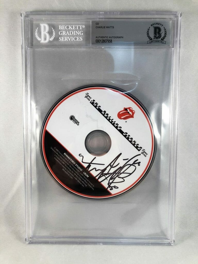 CHARLIE WATTS SIGNED CD BECKETT BAS THE ROLLING STONES 1 COA COLLECTIBLE MEMORABILIA