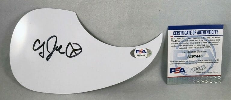 COUNTRY JOE MCDONALD AUTOGRAPHED ACOUSTIC PICKGUARD PSA/DNA COA COLLECTIBLE MEMORABILIA