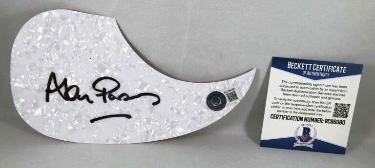 ALAN PARSONS SIGNED ACOUSTIC PICKGUARD BECKETT BAS 1 COA COLLECTIBLE MEMORABILIA