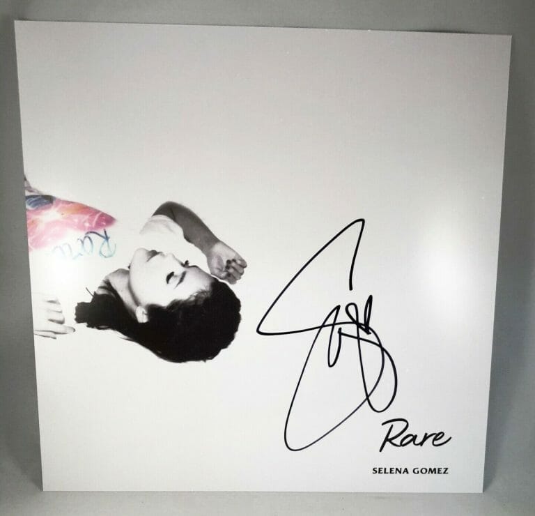 SELENA GOMEZ SIGNED LP ALBUM VINYL INSERT RARE 1 COA COLLECTIBLE MEMORABILIA