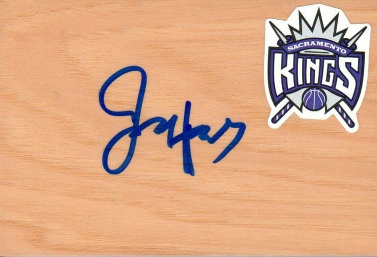 SACRAMENTO KINGS JASON THOMPSON SIGNED FLOORBOARD COA COLLECTIBLE MEMORABILIA