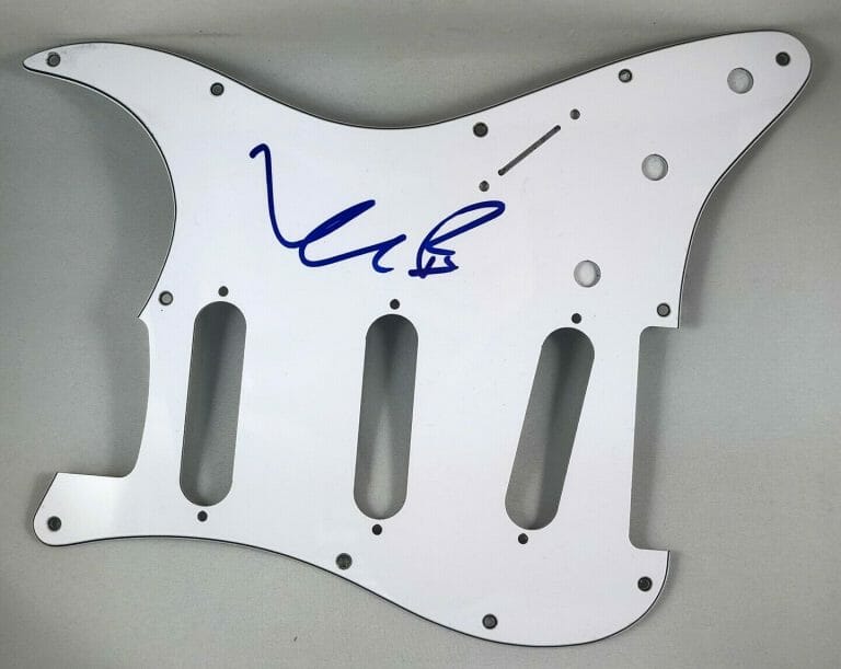 KEVIN BACON SIGNED ELECTRIC PICKGUARD FOOTLOOSE BACON BROS 3 COA COLLECTIBLE MEMORABILIA