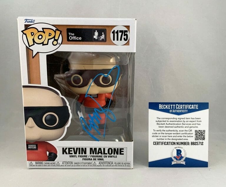 BRIAN BAUMGARTNER SIGNED FUNKO POP BECKETT BAS KEVIN MALONE THE OFFICE COA COLLECTIBLE MEMORABILIA