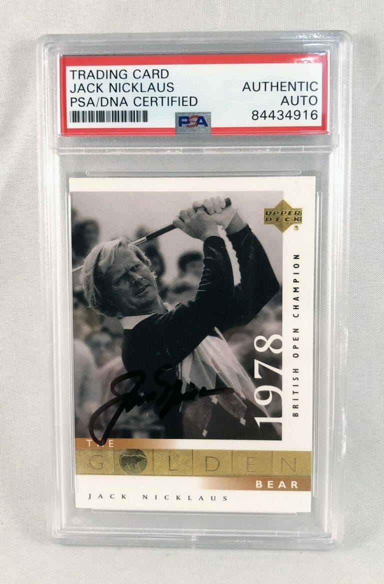 JACK NICKLAUS SIGNED TRADING CARD 1978 MASTERS CHAMPION COA COLLECTIBLE MEMORABILIA