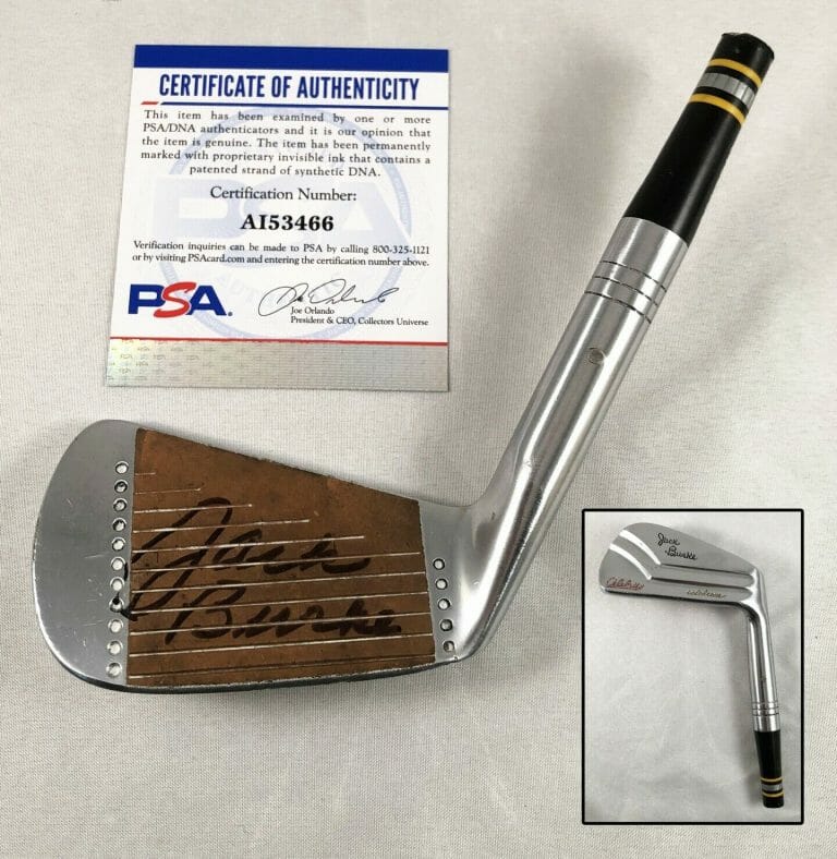 MASTERS CHAMPION JACK BURKE SIGNED GOLF CLUB HEAD PSA/DNA 2 COA COLLECTIBLE MEMORABILIA