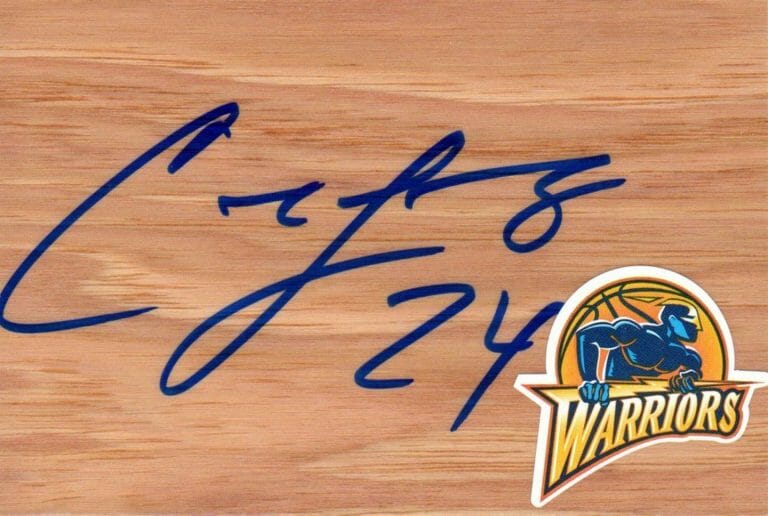 GOLDEN STATE WARRIORS CARL LANDRY SIGNED FLOORBOARD COA COLLECTIBLE MEMORABILIA