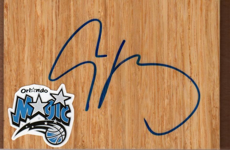 ORLANDO MAGIC AL HARRINGTON SIGNED FLOORBOARD COA COLLECTIBLE MEMORABILIA