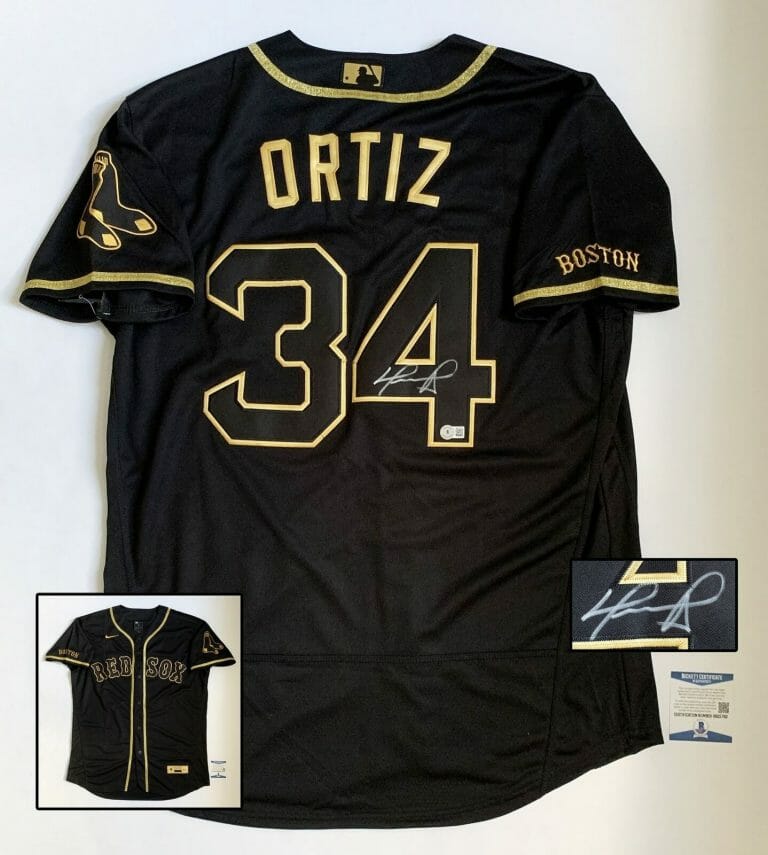 BOSTON RED SOX DAVID ORTIZ SIGNED JERSEY BECKETT BAS 1 COA COLLECTIBLE MEMORABILIA