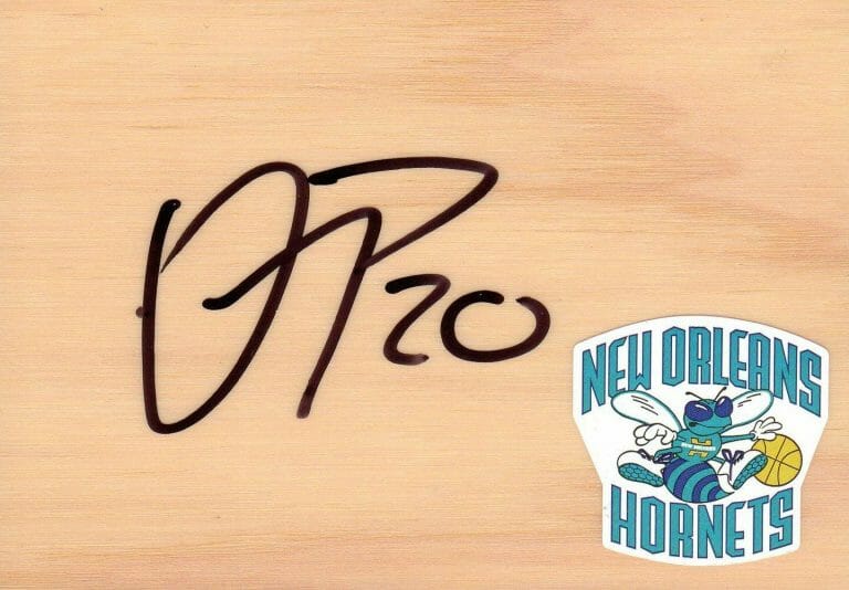NEW ORLEANS PELICANS QUINCY PONDEXTER SIGNED FLOORBOARD COA COLLECTIBLE MEMORABILIA